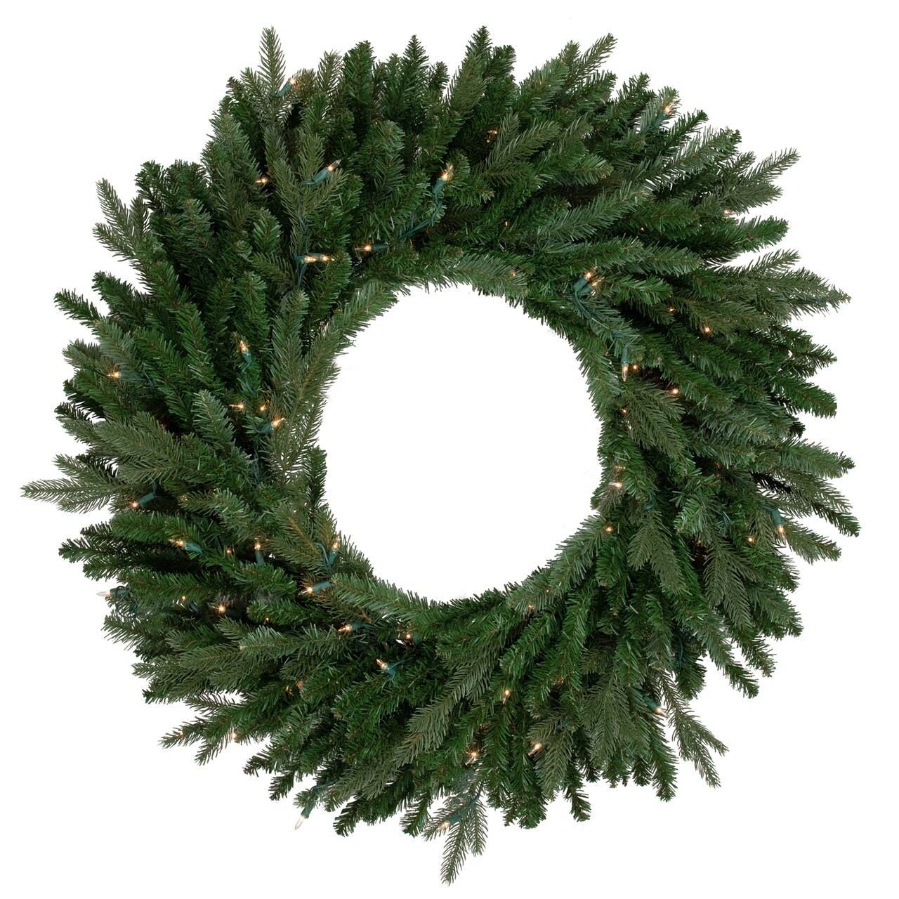 Northlight Real Touch™ Pre-Lit Grande Spruce Artificial Christmas Wreath - 48" - Clear Lights